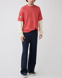 Stockholm Surfboard Club Layer Box Tee Signature Red T-shirt L/S Men