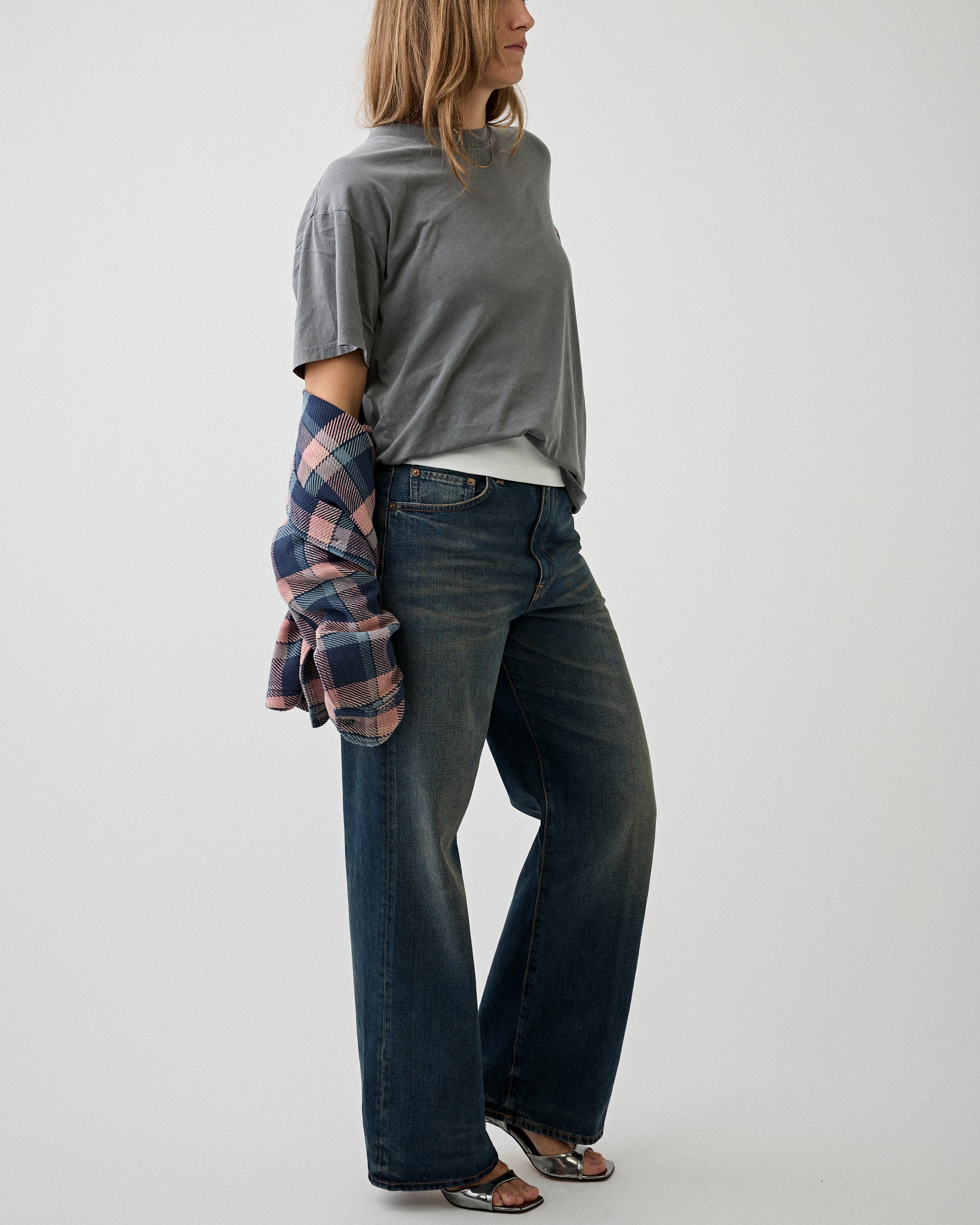 6397 Boy T Washed Grey T-shirt S/S Women