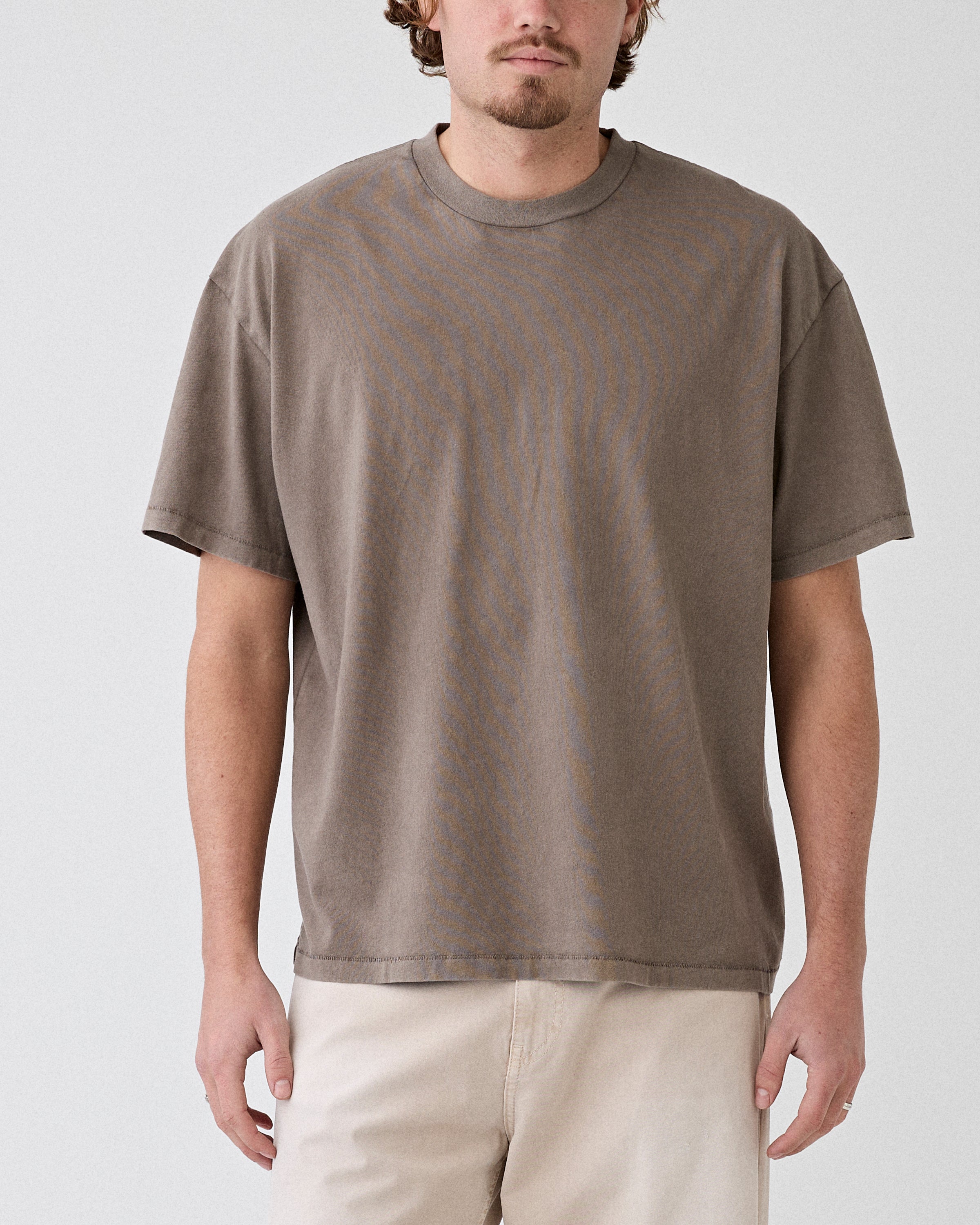 Stockholm Surfboard Club Box Tee Back Logo Hickory T-shirt S/S Men