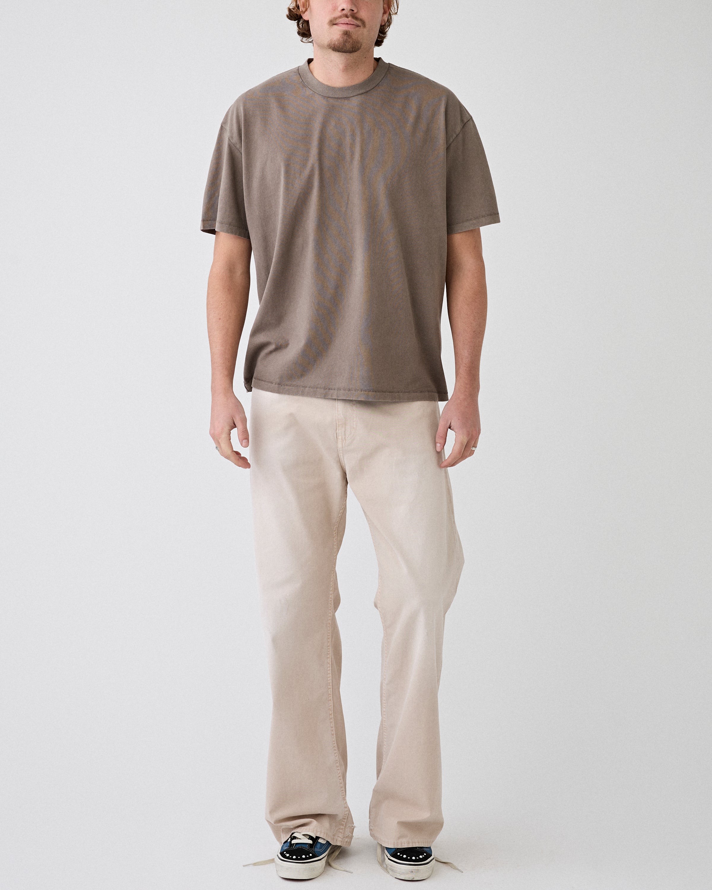 Stockholm Surfboard Club Box Tee Back Logo Hickory T-shirt S/S Men