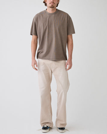 Stockholm Surfboard Club Box Tee Back Logo Hickory T-shirt S/S Men