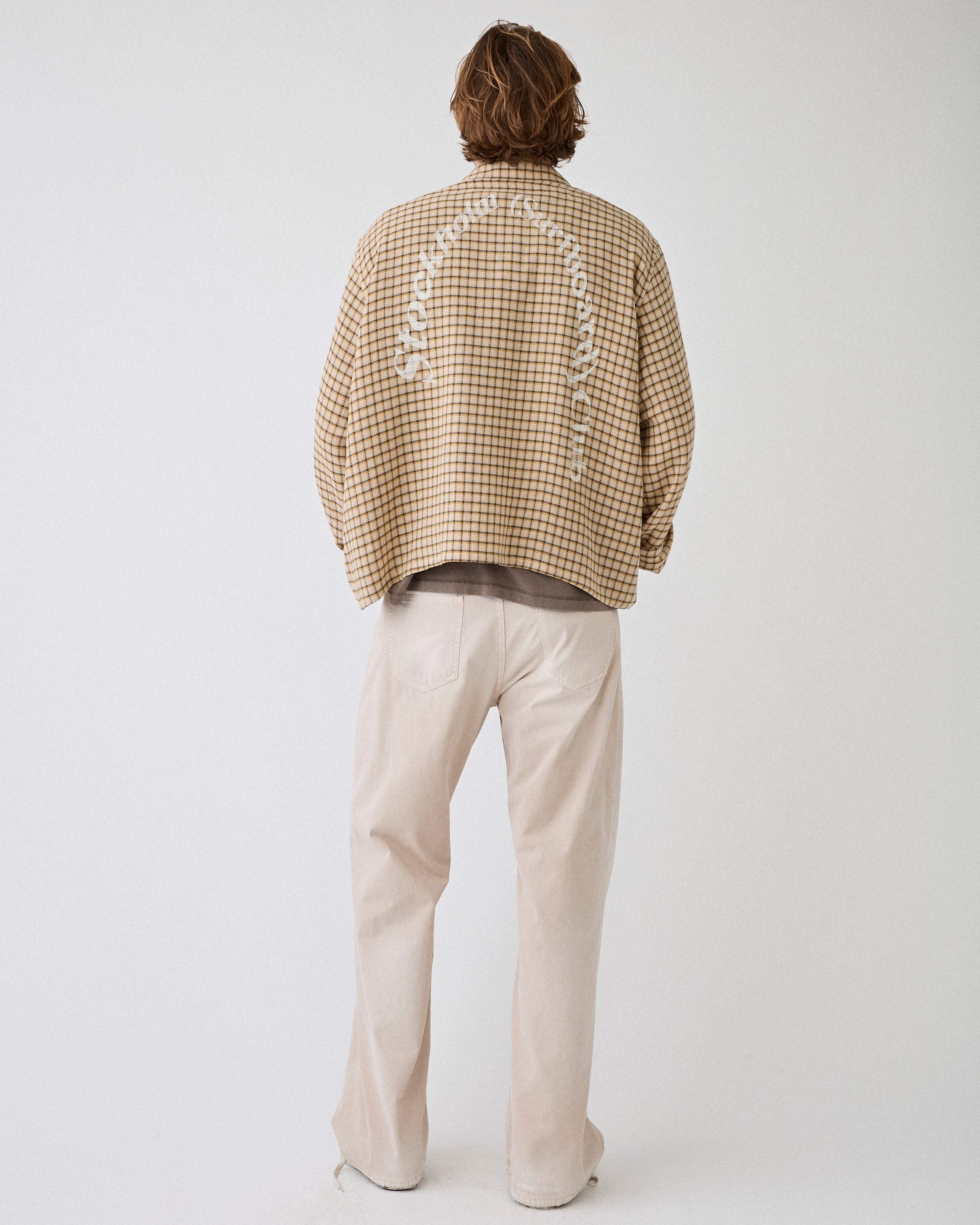 Stockholm Surfboard Club Club Overshirt Yellow Check Shirt L/S Men