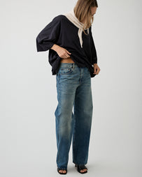 6397 Wide Jean Dad Wash Denim Women