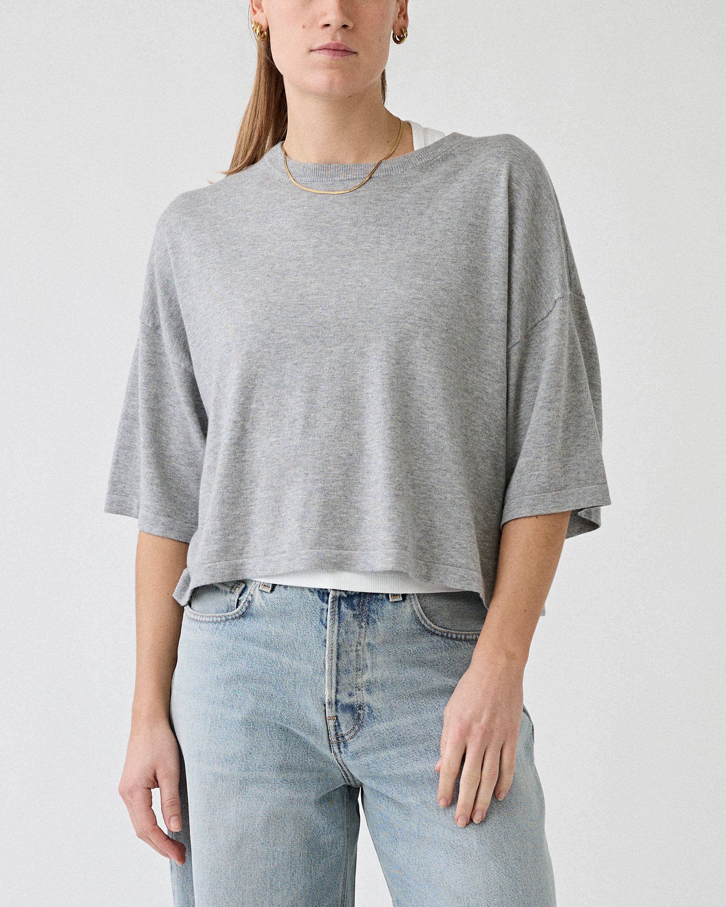 RAFF Cotton Cashmere Short Grey Shorts Women