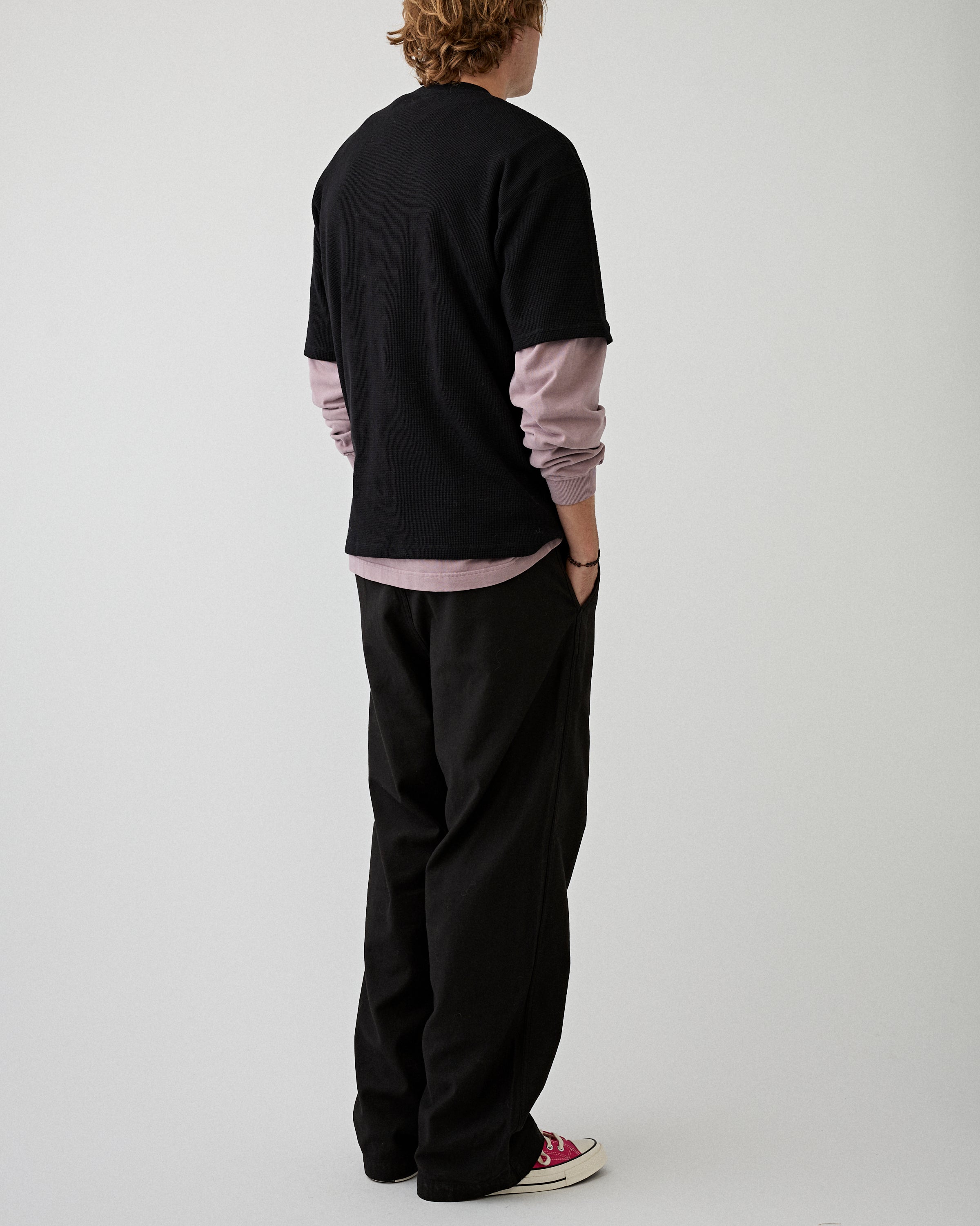 OrSlow Wide Fit New Yorker Black Pants Men