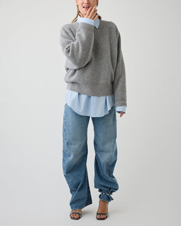 6397 Uniform Shirt Blue Stripe Shirt L/S Women