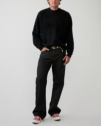 Yacaia Y-0026 Brushed Cashmere Sweater Black Knitwear Men