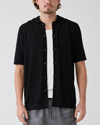 Roberto Collina Gamicia MC Puntino Nero Shirt S/S Men