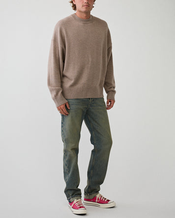 Yacaia Y-0008 Merino/Cashmere Sweater Light Beige Knitwear Men
