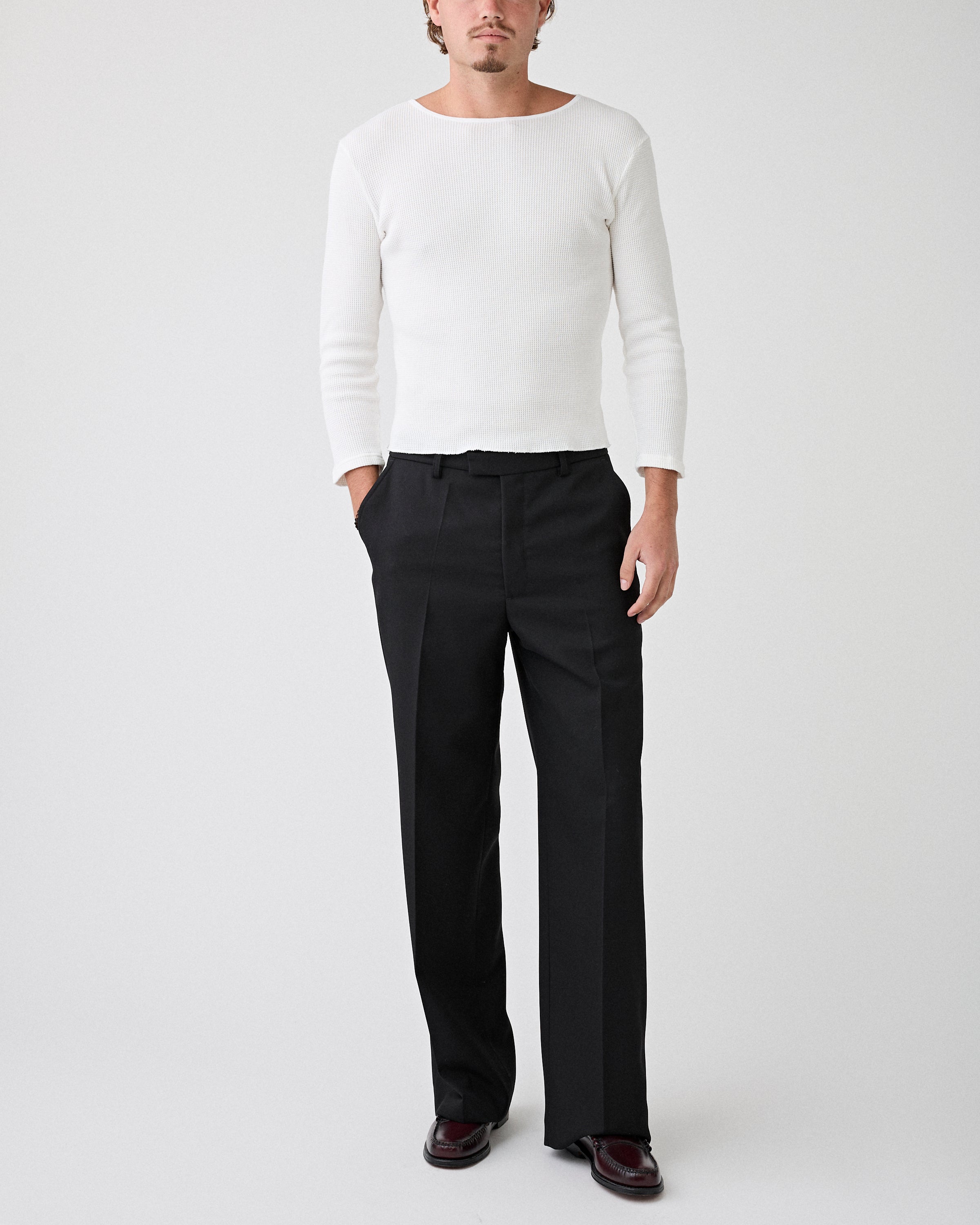SECOND/LAYER Relaxed Primo Trouser Black Pants Men