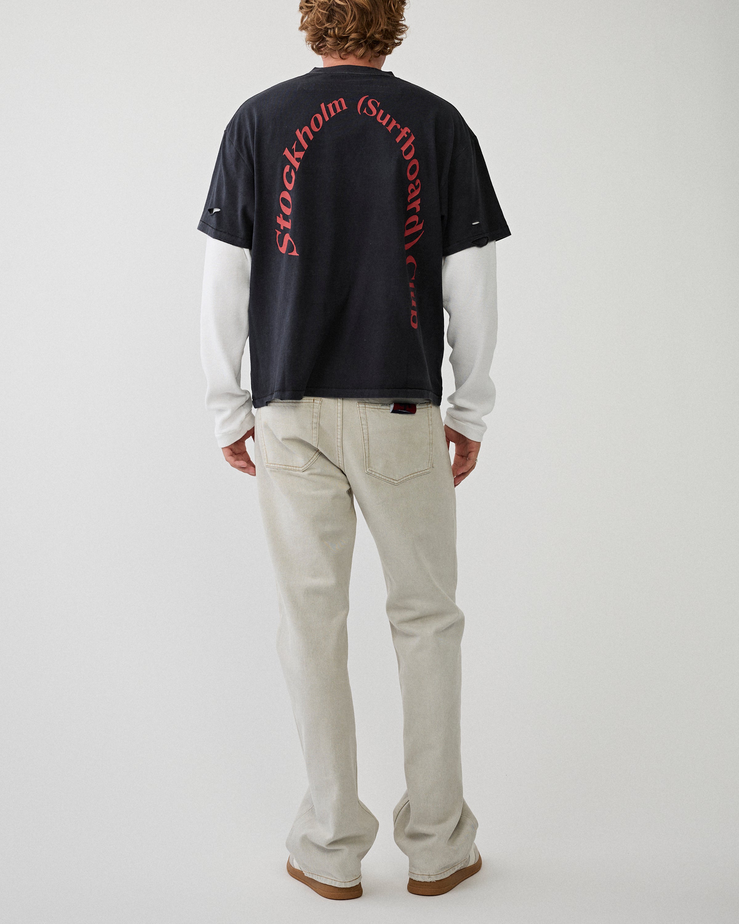 Stockholm Surfboard Club Layer Box Tee Black T-shirt S/S Men