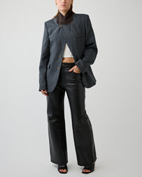 Haikure Winny Silky Leather Black Pants Women