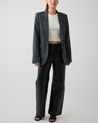 Haikure Winny Silky Leather Black Pants Women