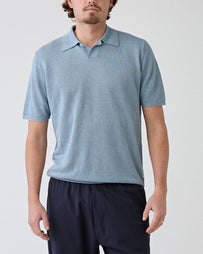 Roberto Collina Polo MC Punto Piquet Cielo T-shirt S/S Men