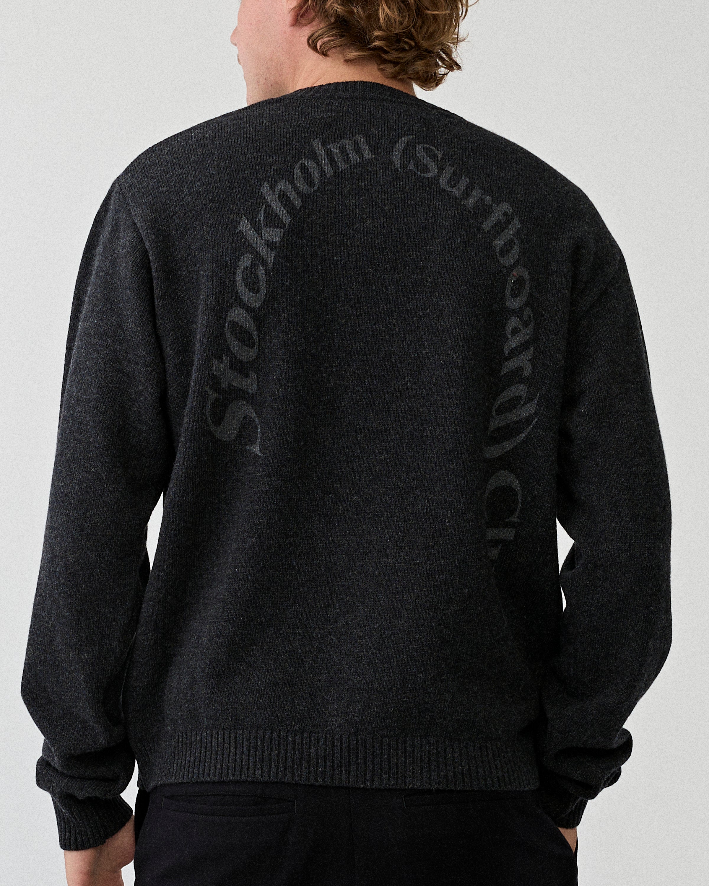 Stockholm Surfboard Club Knit Sweat Black Knitwear Men