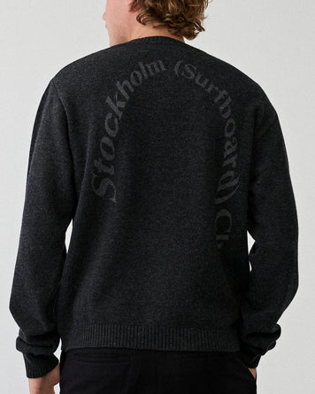 Stockholm Surfboard Club Knit Sweat Black Knitwear Men