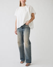 Sophie D'Hoore Wide Sleeveless Crew Neck Shirt Off-White Sweater Women