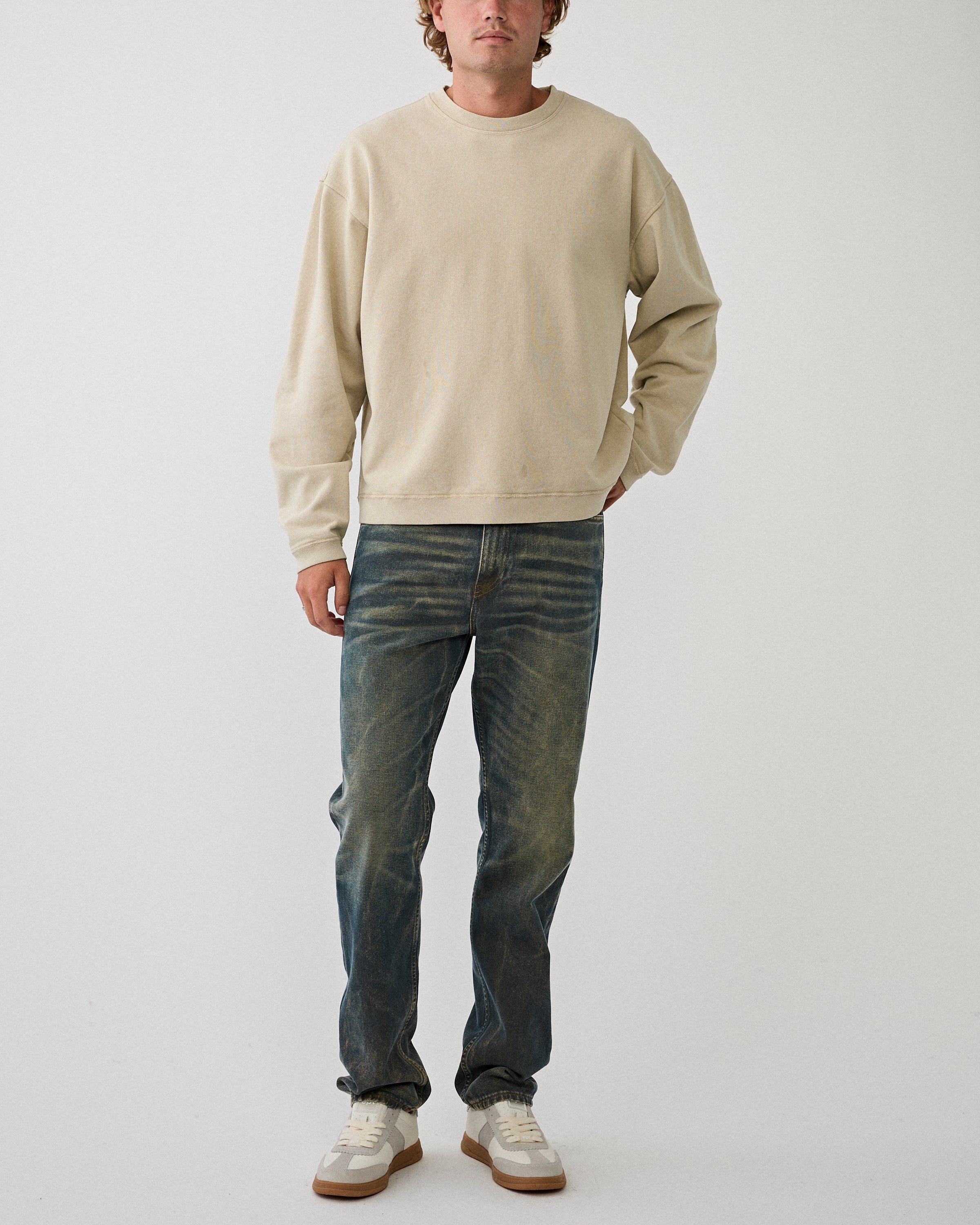 Stockholm Surfboard Club Benny Sweater Cream Sweater Men