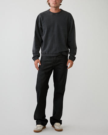 Stockholm Surfboard Club Benny Sweater Faded Black Sweater Men