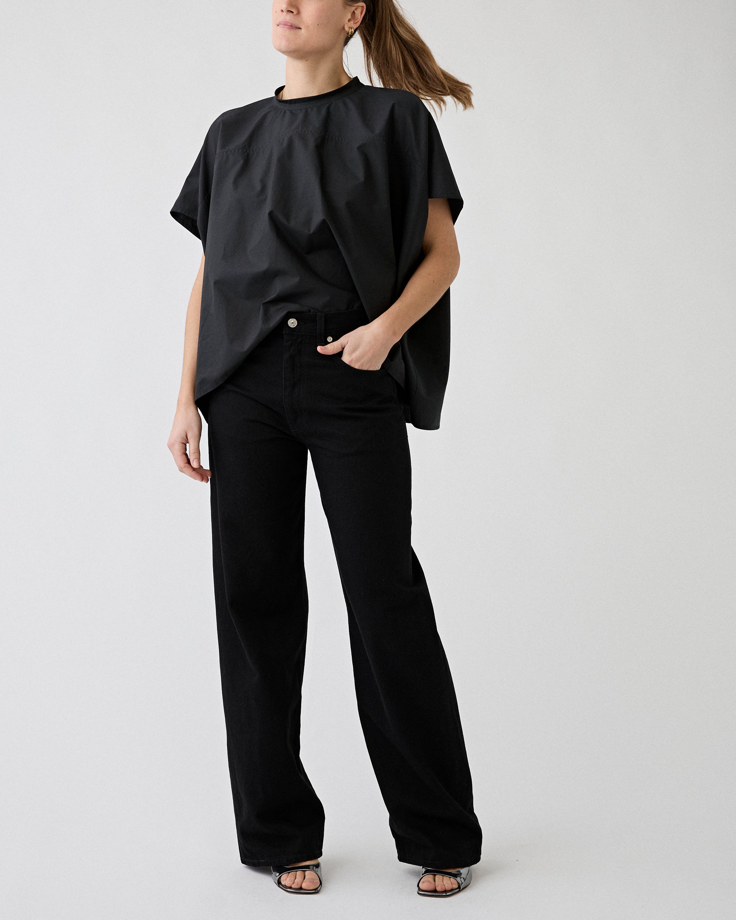 6397 Wide Jean Stay Black Denim Women