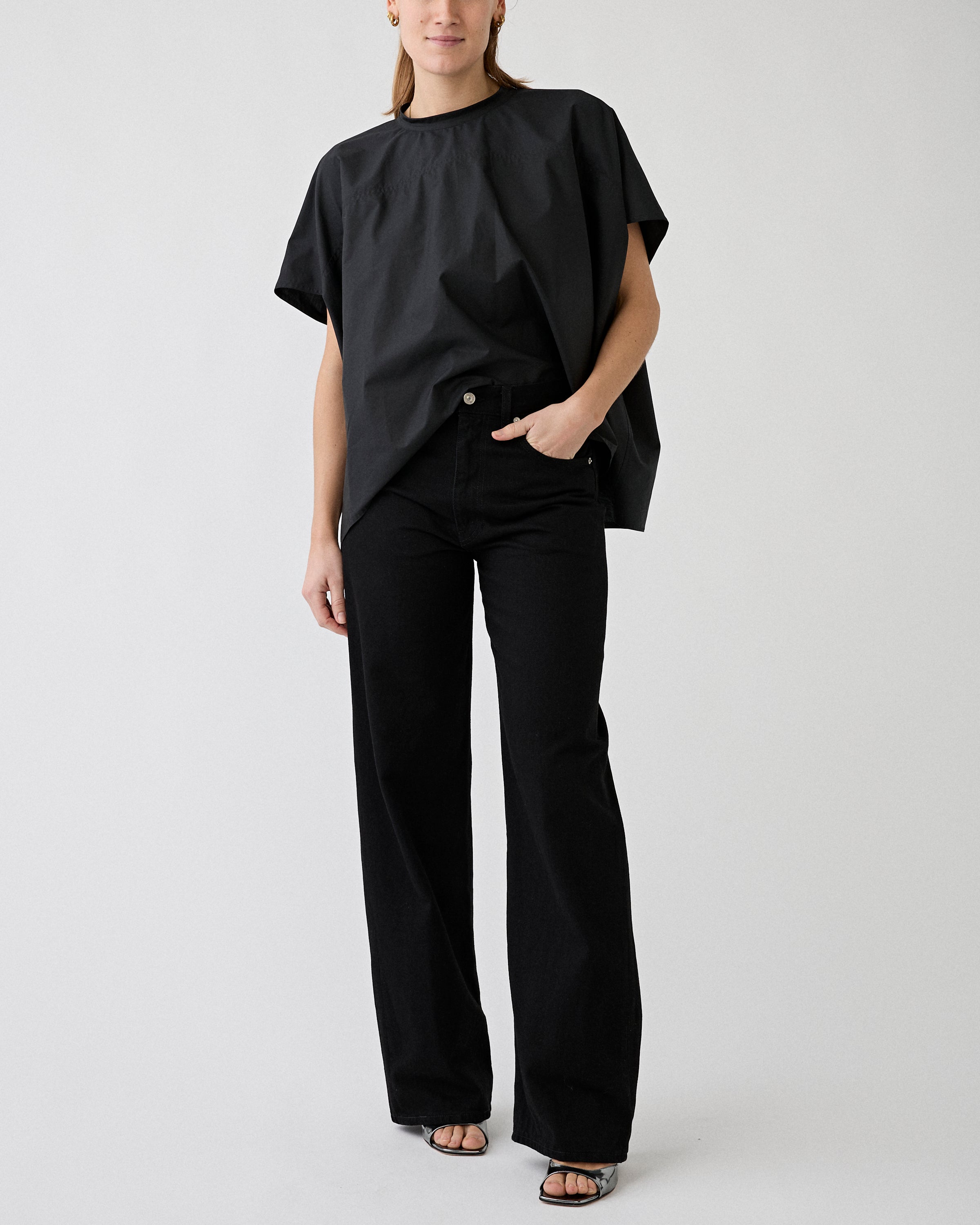 6397 Wide Jean Stay Black Denim Women