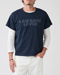 SECOND/LAYER Laidback Lover Tee Washed Navy T-Shirt S/S Men