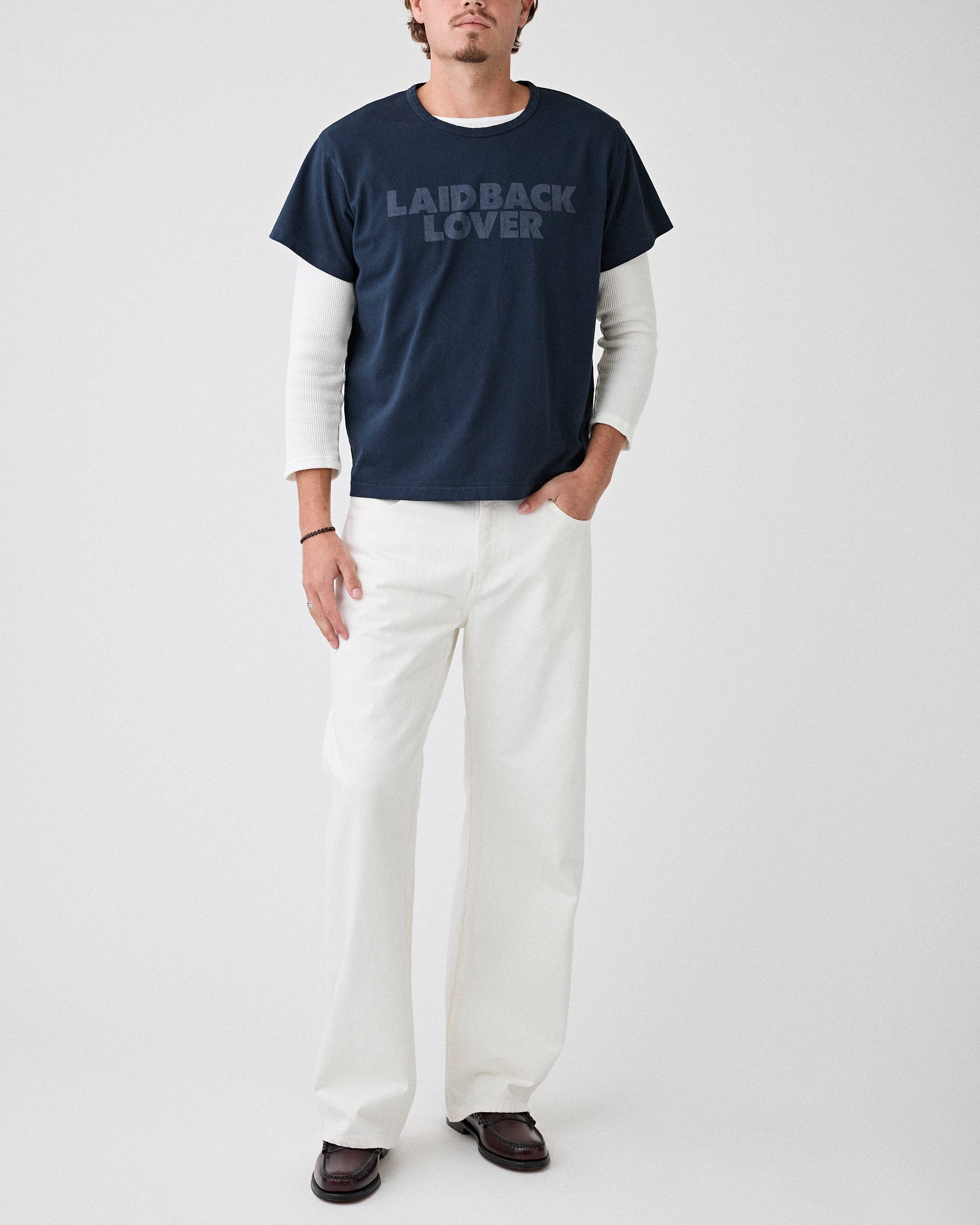 SECOND/LAYER Big Papi Denim White Denim Men