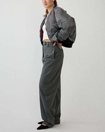 The Latest Dina Pants Grey Melange Pants Women