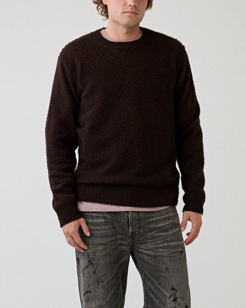 Roberto Collina Girocollo ML Casentino Moro Knitwear Men