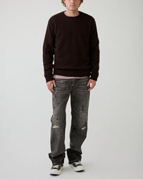 Roberto Collina Girocollo ML Casentino Moro Knitwear Men