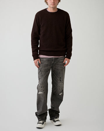 Roberto Collina Girocollo ML Casentino Moro Knitwear Men