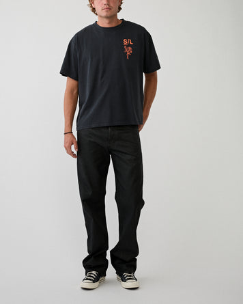 Tenue. Max Jeans Black Coated Denim Men