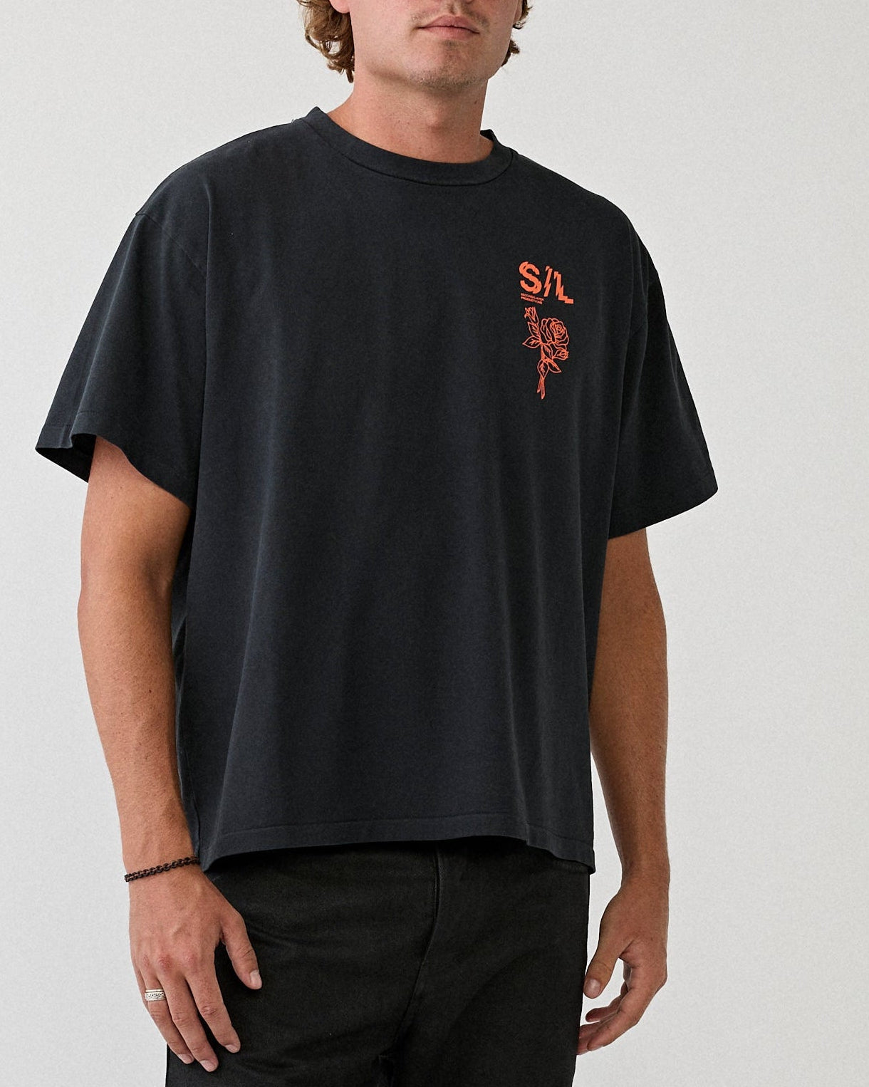 SECOND/LAYER GGG T-Shirt Black/Orange T-shirt S/S Men