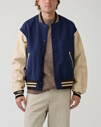 Visvim Varsity Jacket Navy JKT Short Men