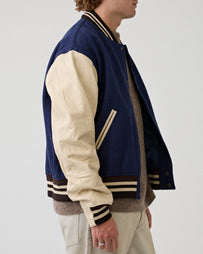 Visvim Varsity Jacket Navy JKT Short Men