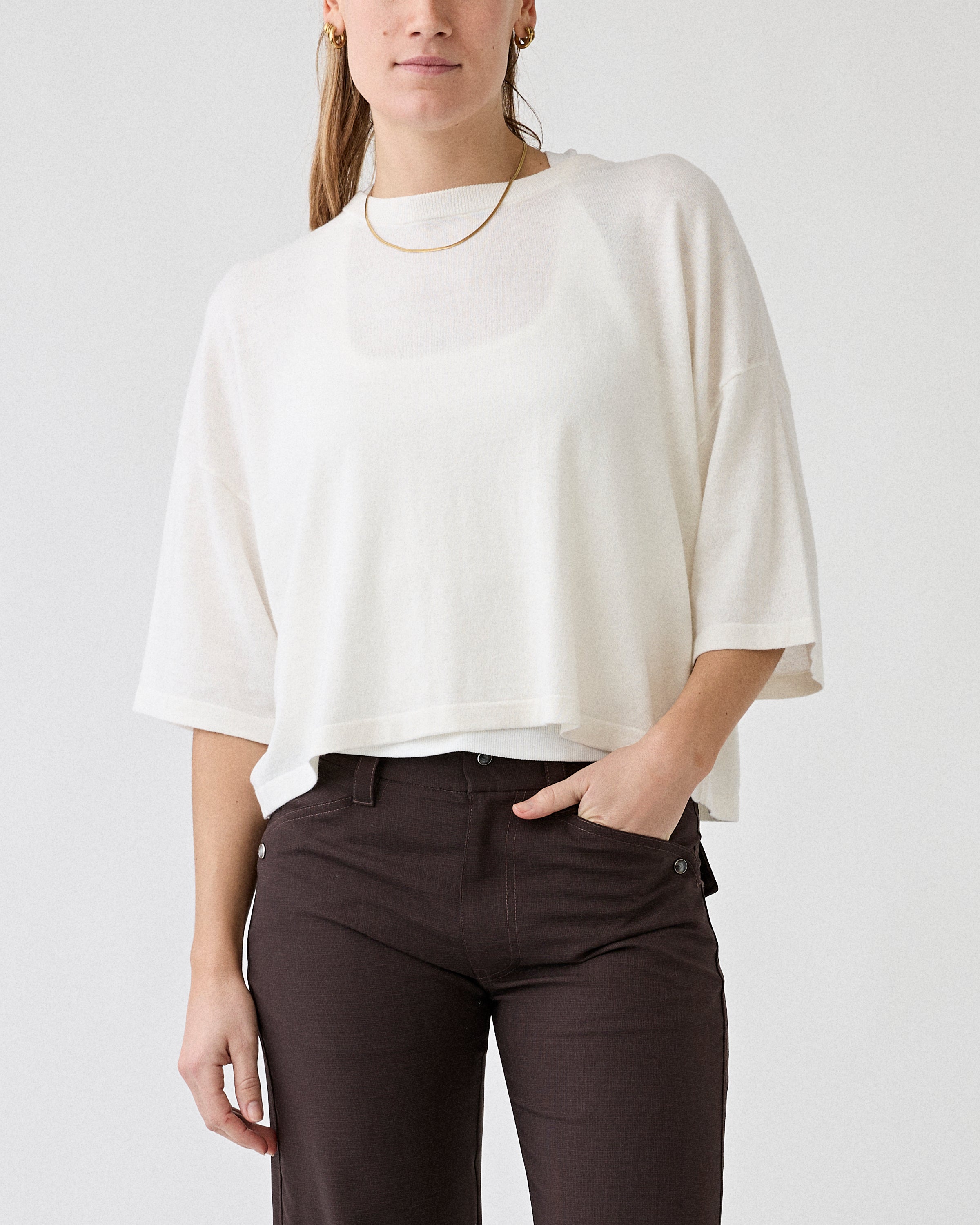 RAFF Cotton Cashmere Short White Shorts Women