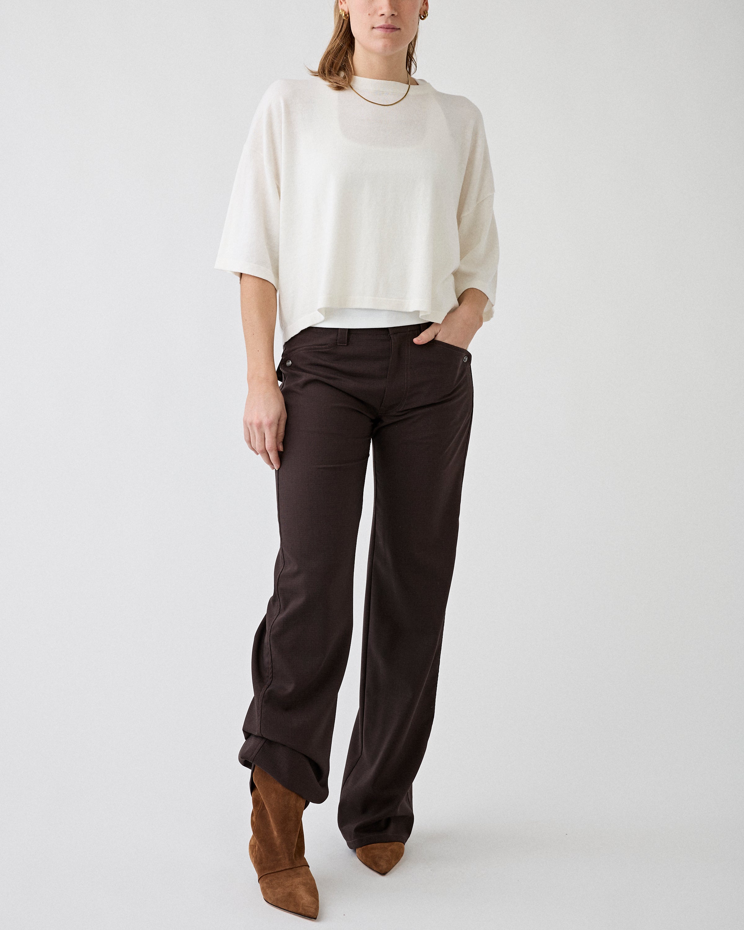 6397 Western Trouser Brown Pants Women