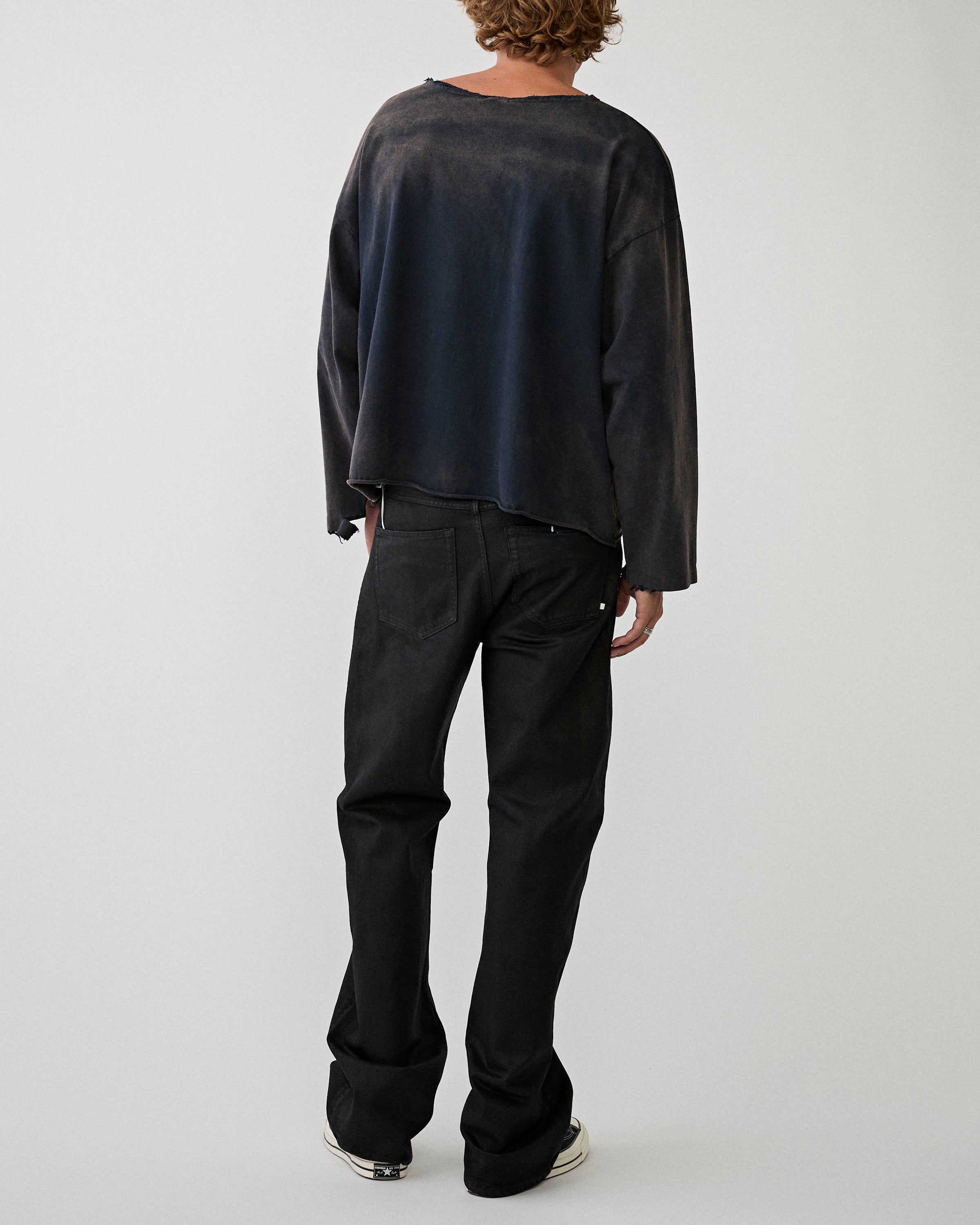 SECOND/LAYER Skull Crush Trasher Longsleeve Black T-shirt S/S Men