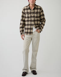 RRL Woven Sport Shirt Brown/Cream Shirt L/S Men