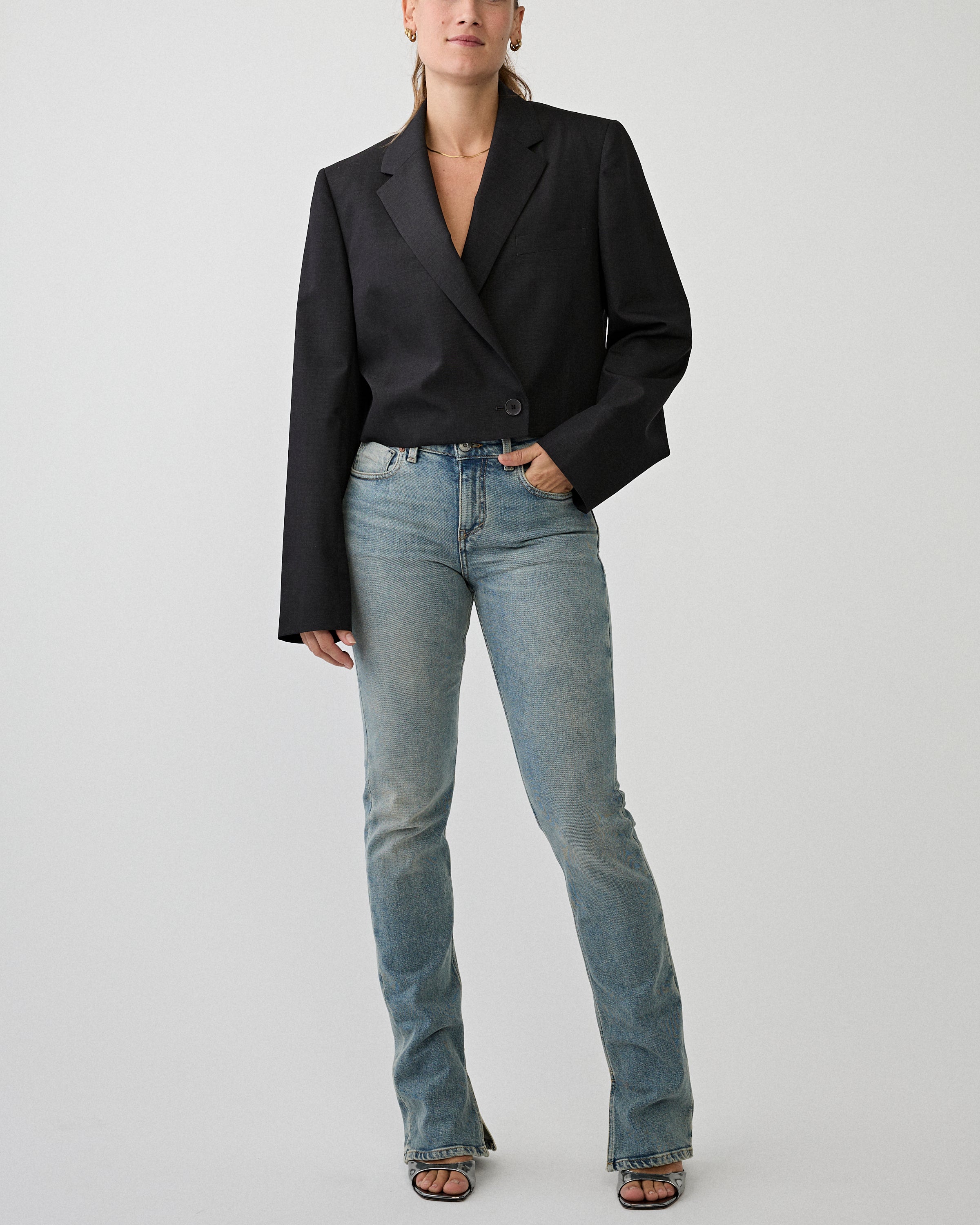 Christian Wijnants Jordia Blazer Charcoal Melange Blouse Women