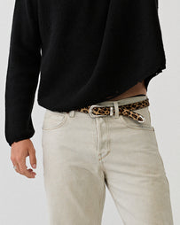 SECOND/LAYER The Doc Belt Leopard Belts Men