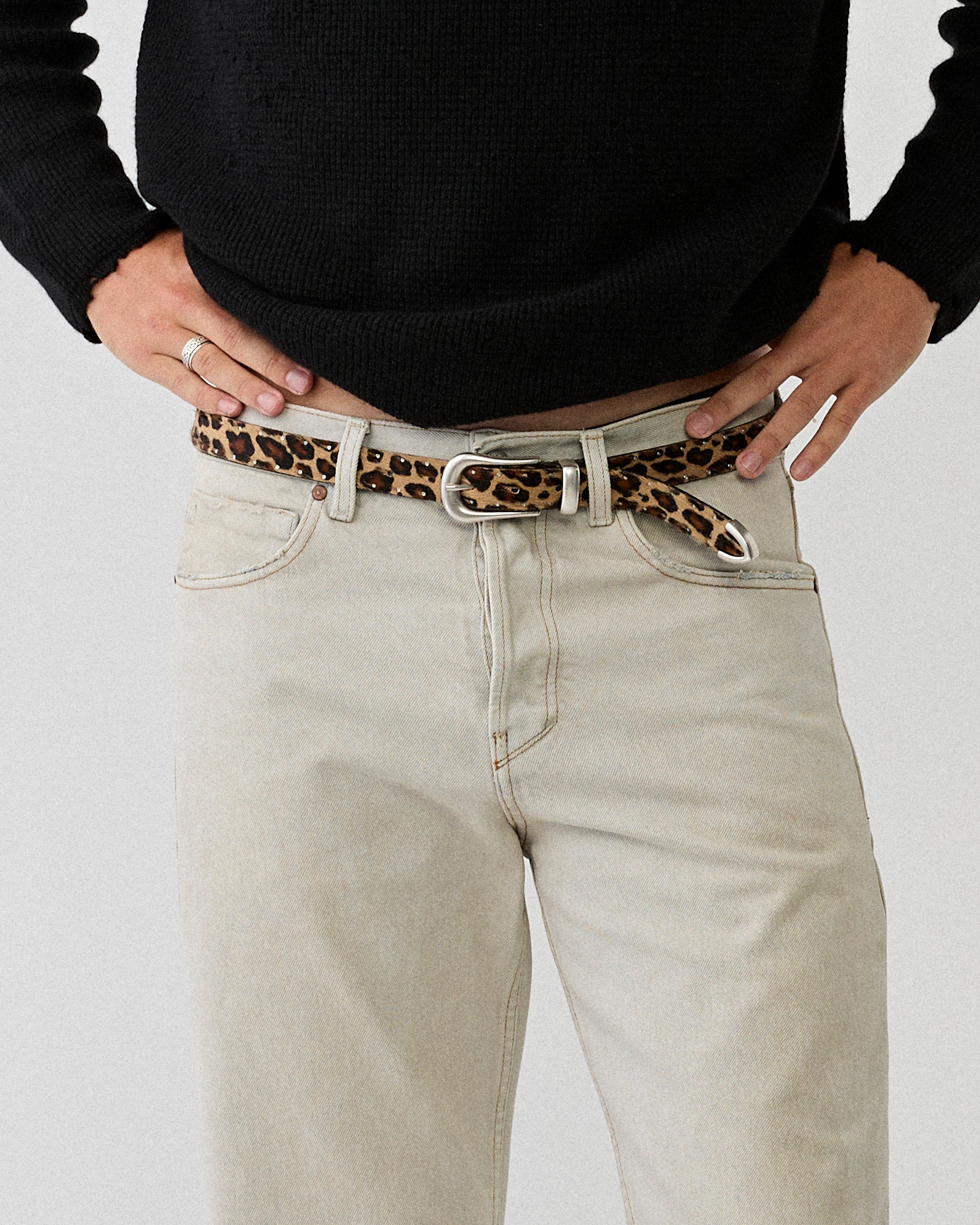 SECOND/LAYER The Doc Belt Leopard Belts Men