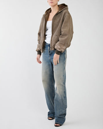 6397 Zip-Up Hoodie Mud Sweater Women