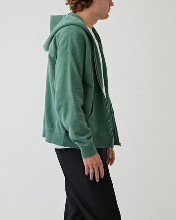 Visvim Jumbo SB Hoodie Damaged Green Sweater Men