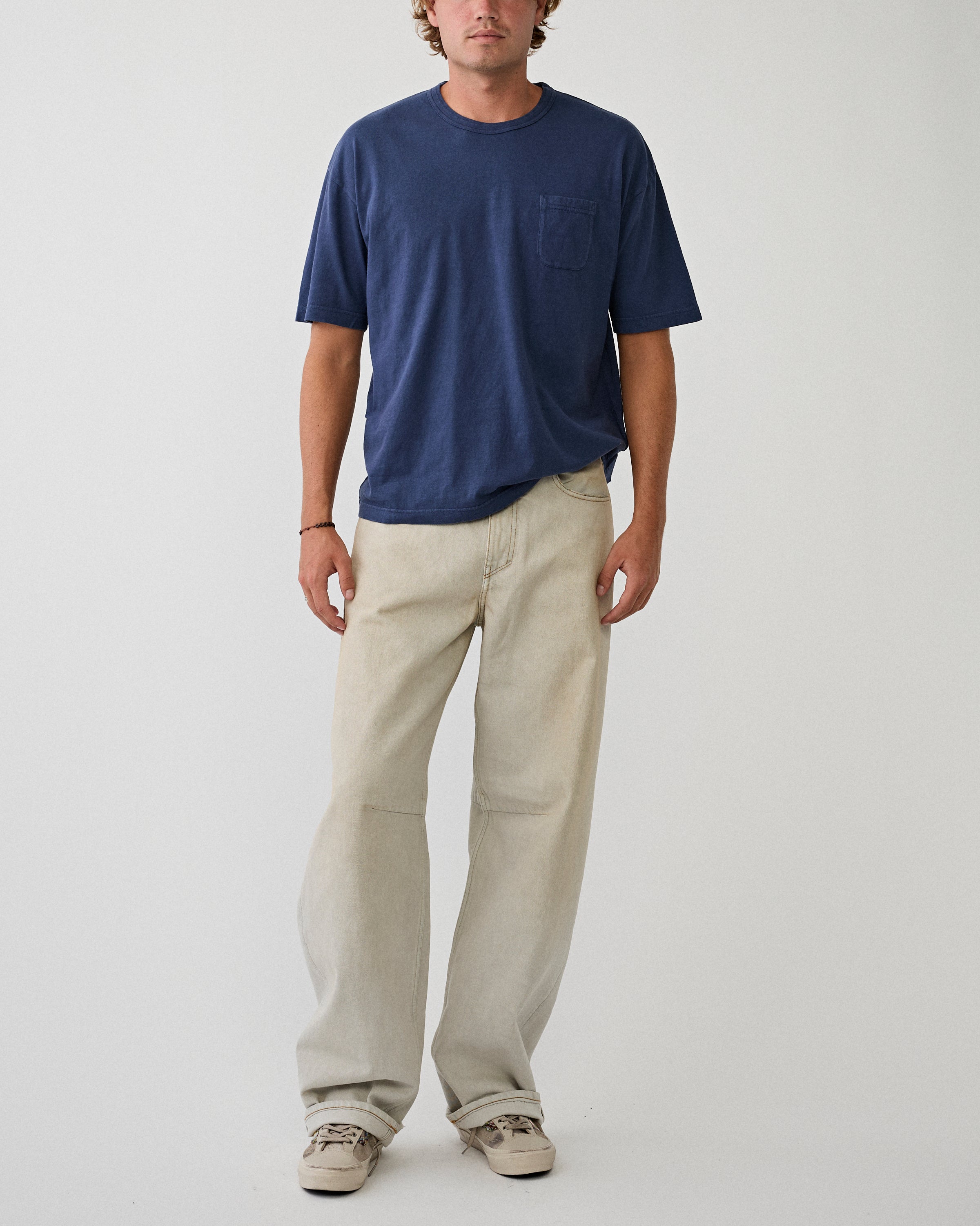 Visvim Jumbo Tee Damaged Navy T-shirt S/S Men