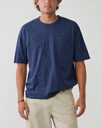 Visvim Jumbo Tee Damaged Navy T-shirt S/S Men