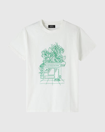 A.P.C. T-Shirt Magasin White MEN T-SHIRTS