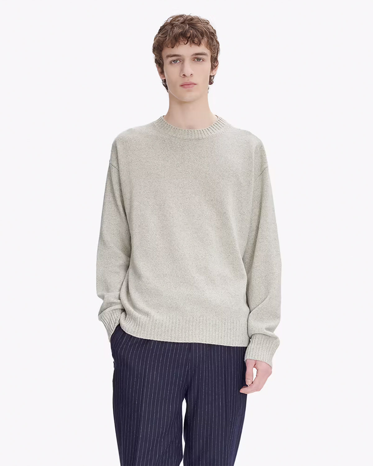 A.P.C. Pull Marcel Ecru/Grey Knitwear Men