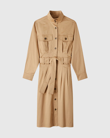 A.P.C. Robe Mirelle Beige WOMEN DRESSES