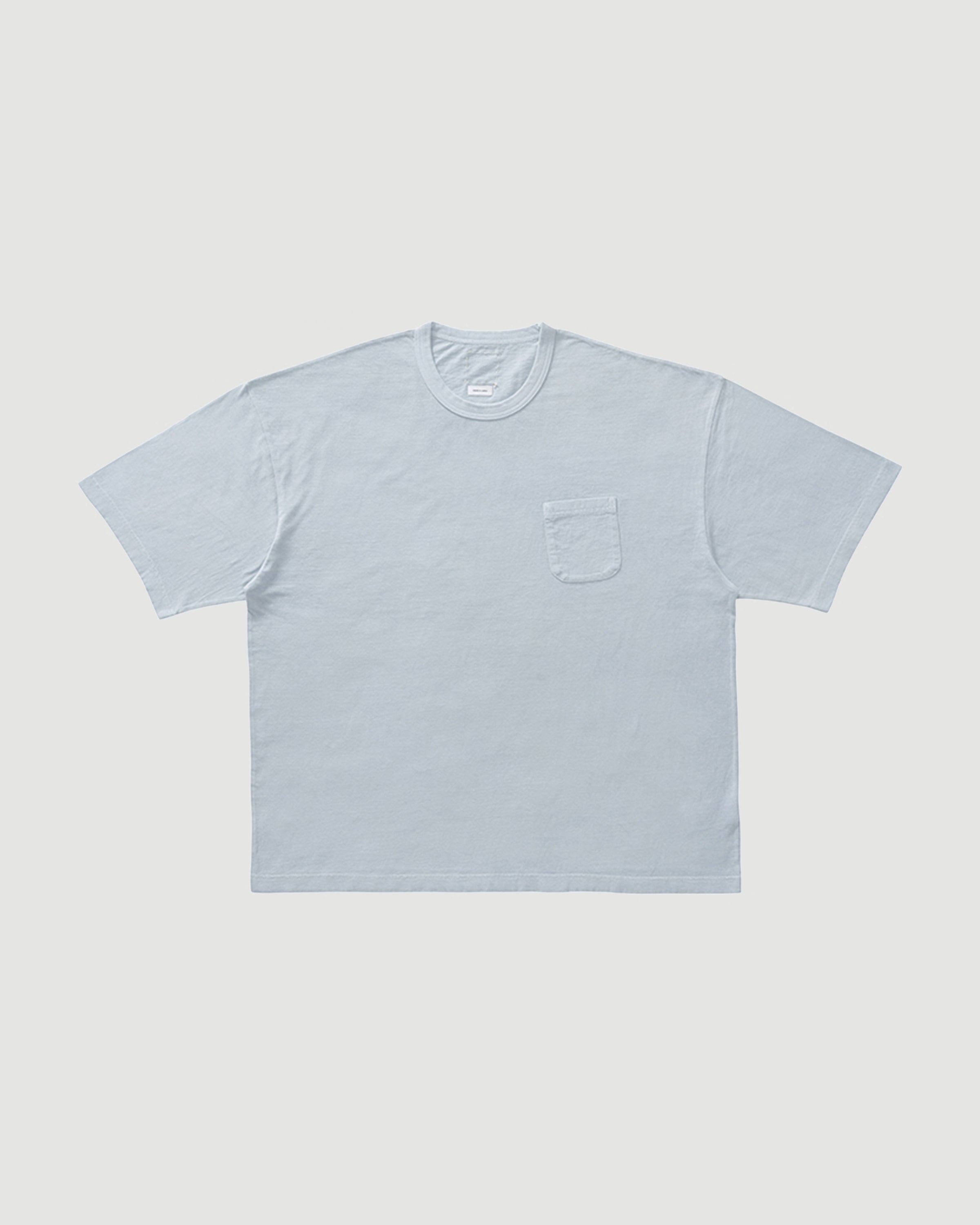 Visvim – Mondo Tee Damaged Light Blue – Tenue de Nîmes